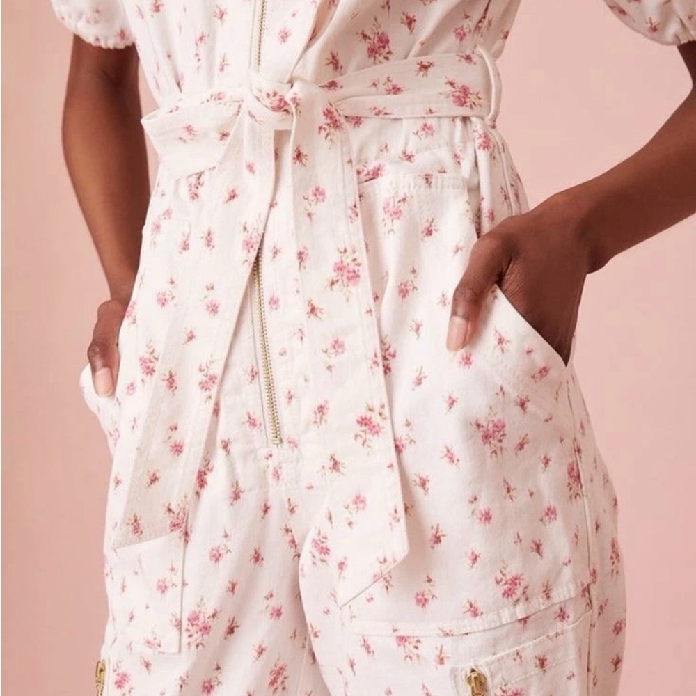 LoveShackFancy jeni tie-waist jumpsuit